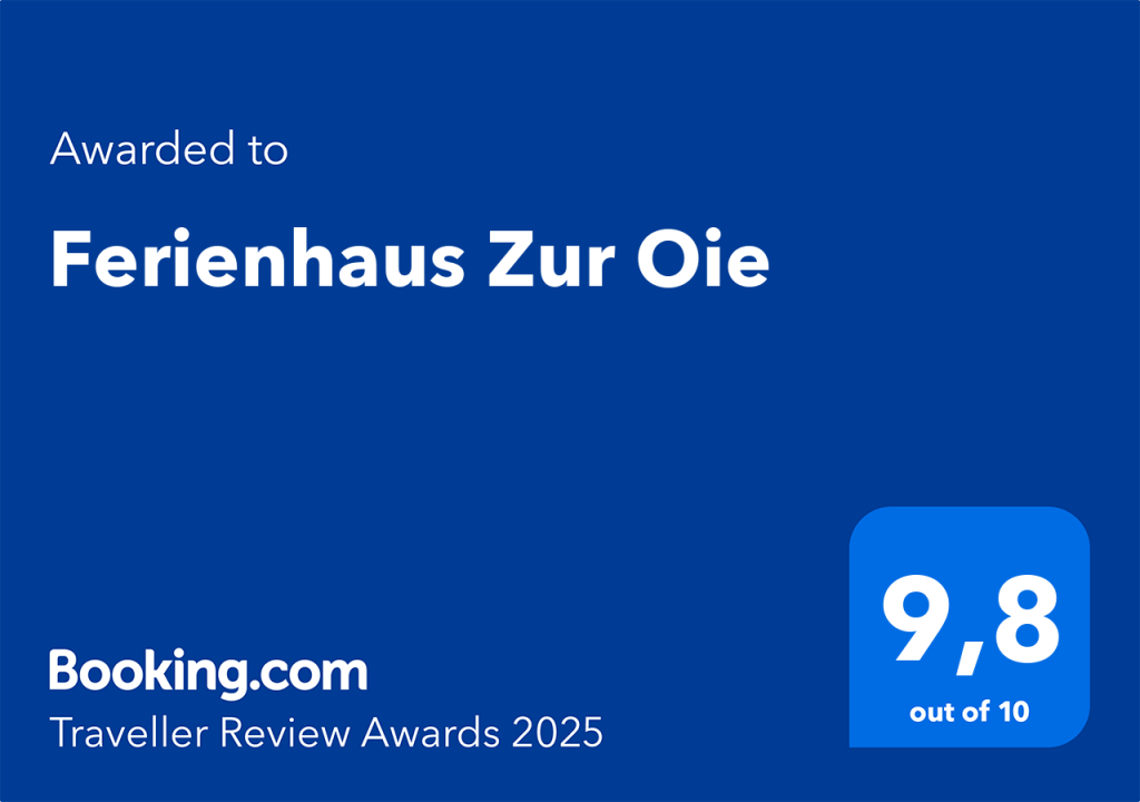 Das Ferienhaus Zur Oie ist ausgezeichnet.